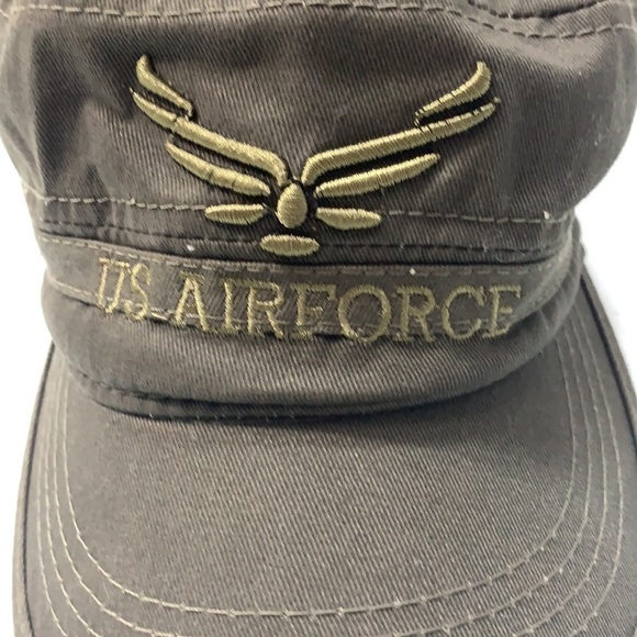 United States Air Force Embroidered Army Green Adjustable 100% Cotton Cap Hat - Picture 3 of 16